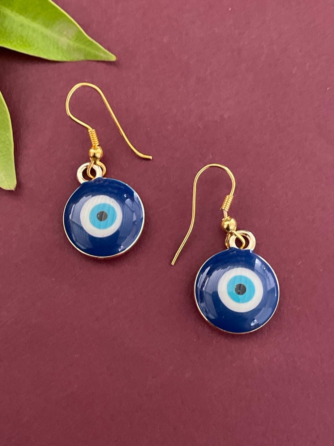 Evil Eye Hoop Earrings in Blue & Sterling Silver – White Sage And Sapphire